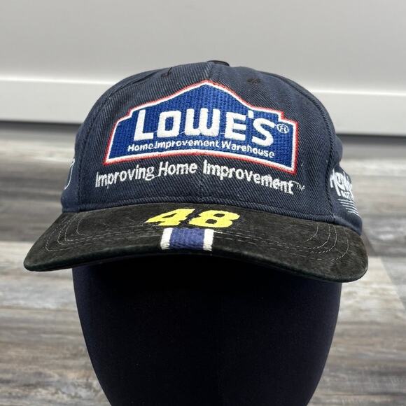 Nascar Chase Authentic‎ Lowes Racing Black Suede OS #48 Hendrick Motorsports Cap - Picture 1 of 8